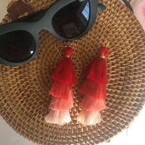 Tassel earrings boho earrings beaded earrings
